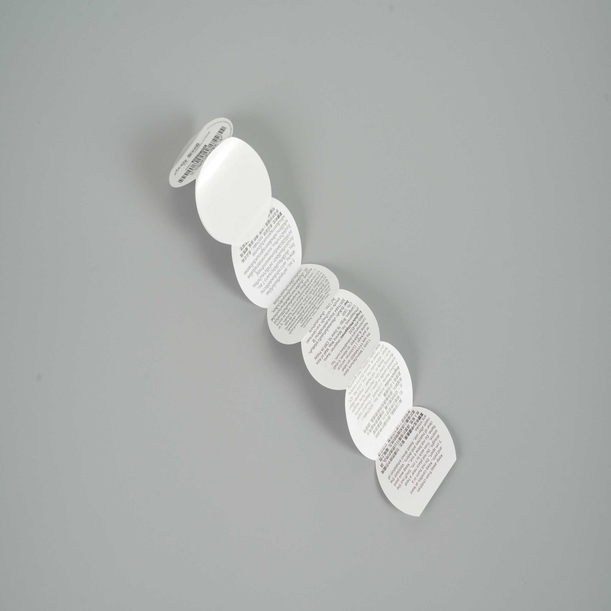 Folded Instruction Label