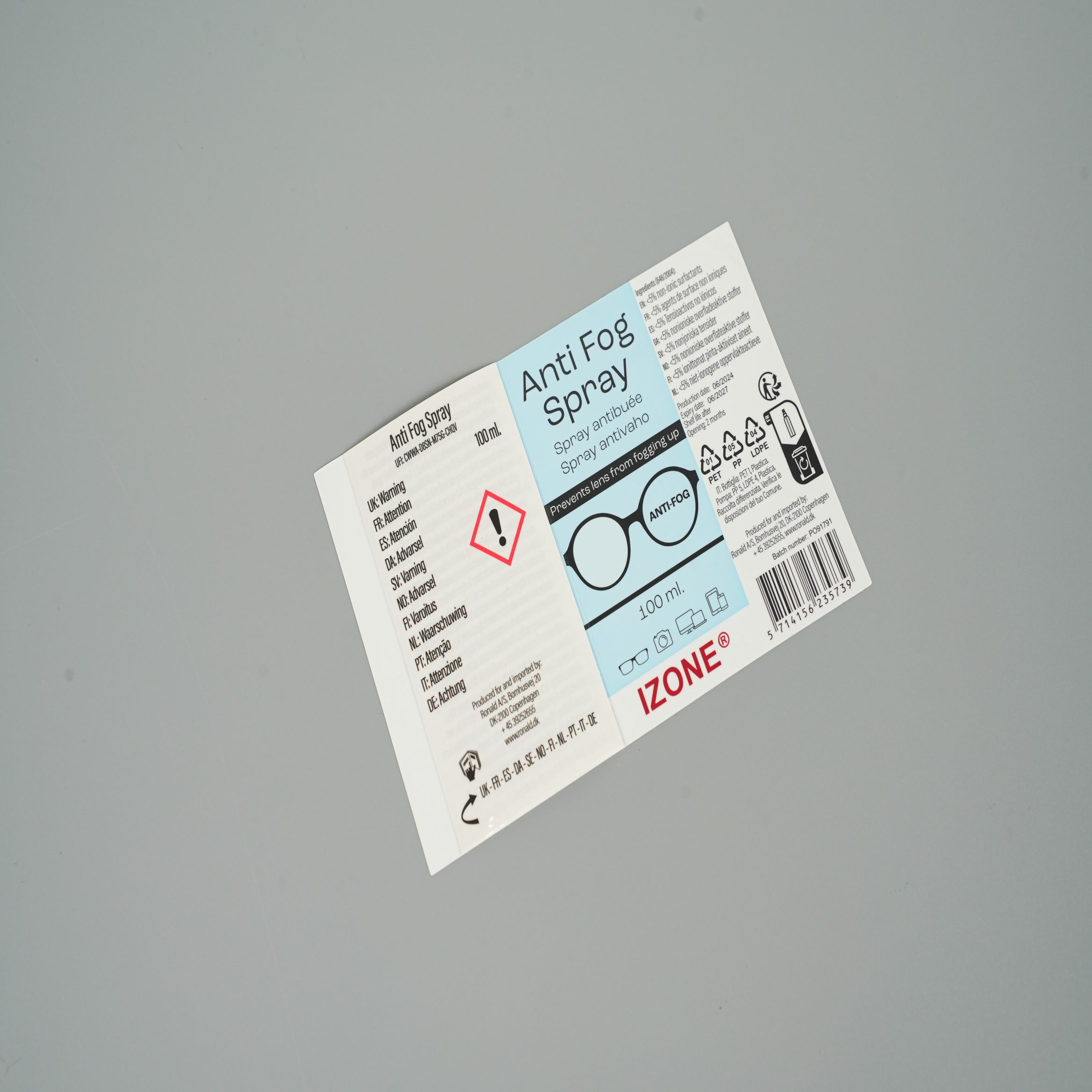 Flip-Page Instruction Label