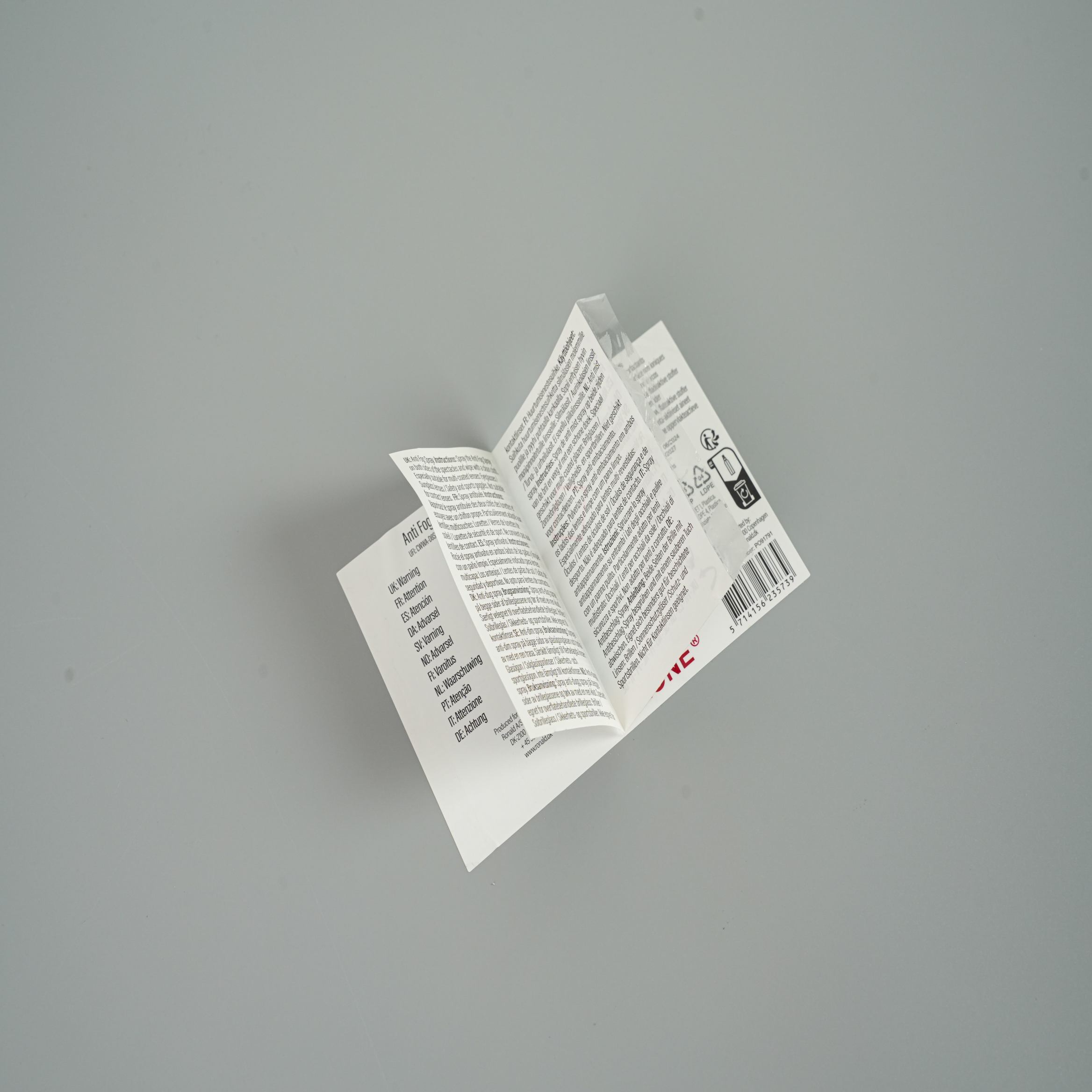 Flip-Page Instruction Label