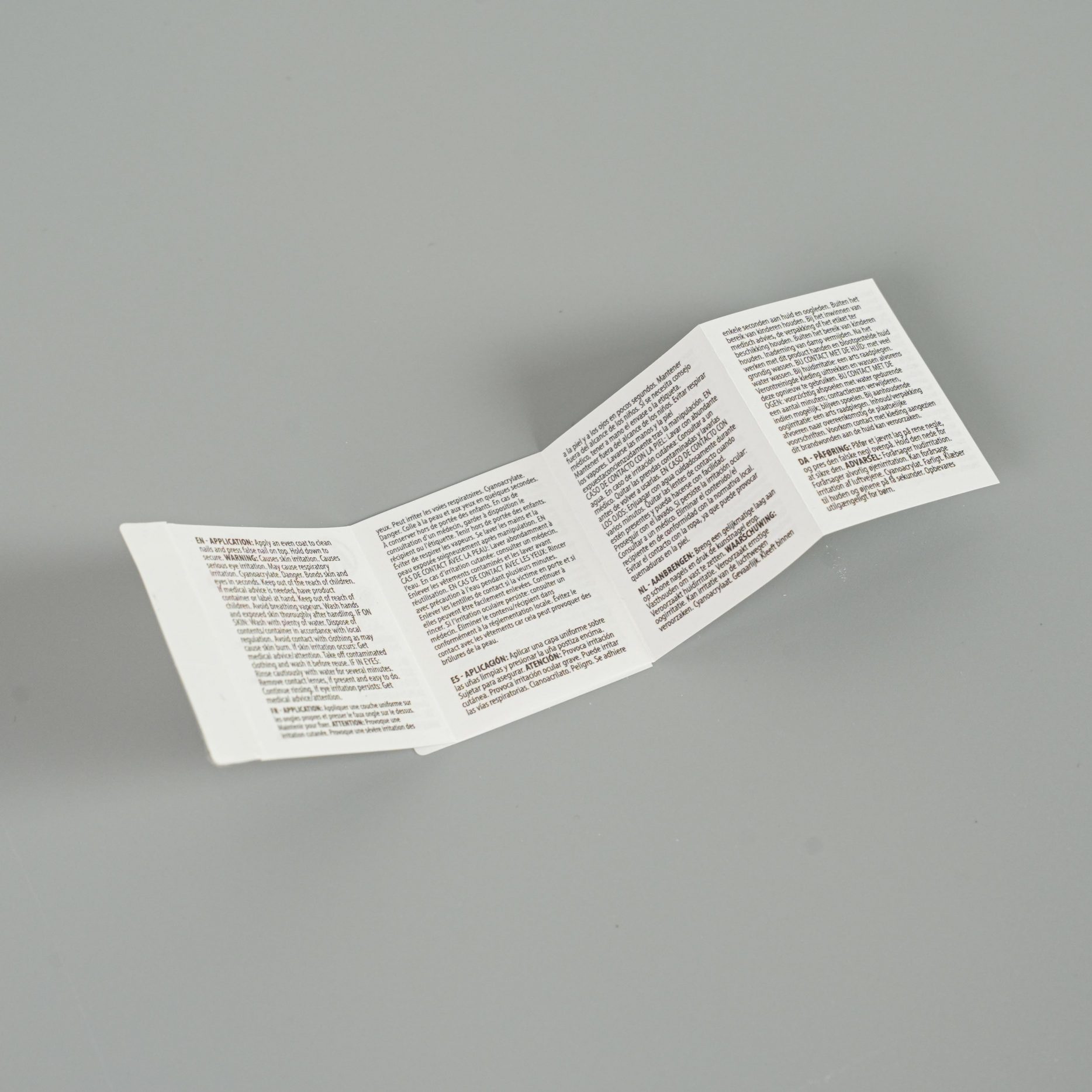 Folding Instruction Label