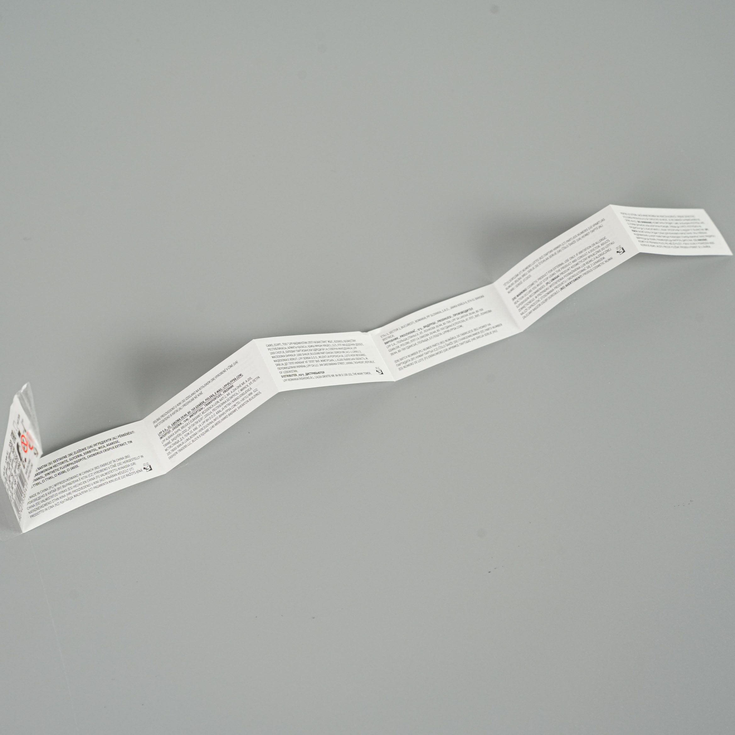 Folding Booklet Instruction Label