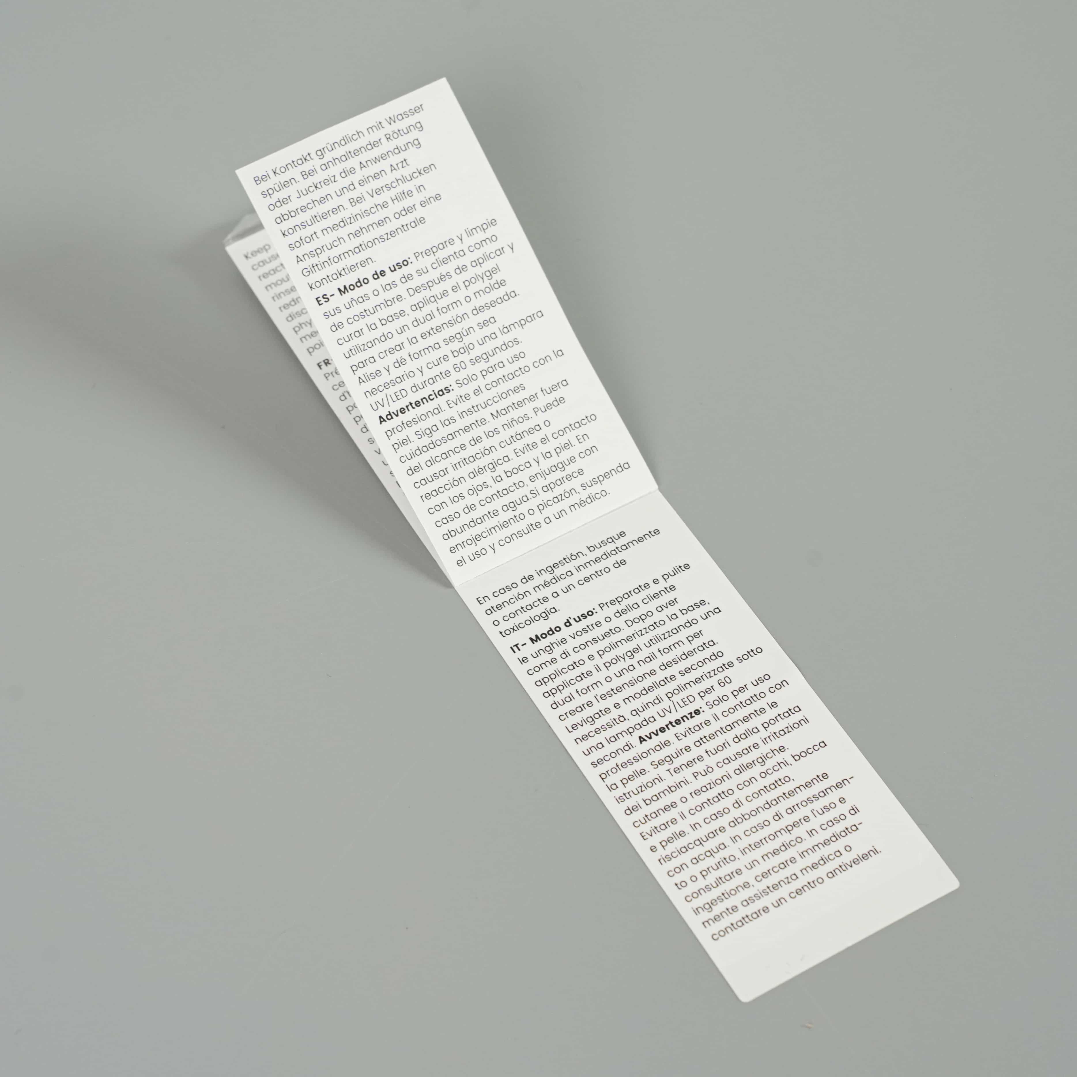 Flip-Page Instruction Label