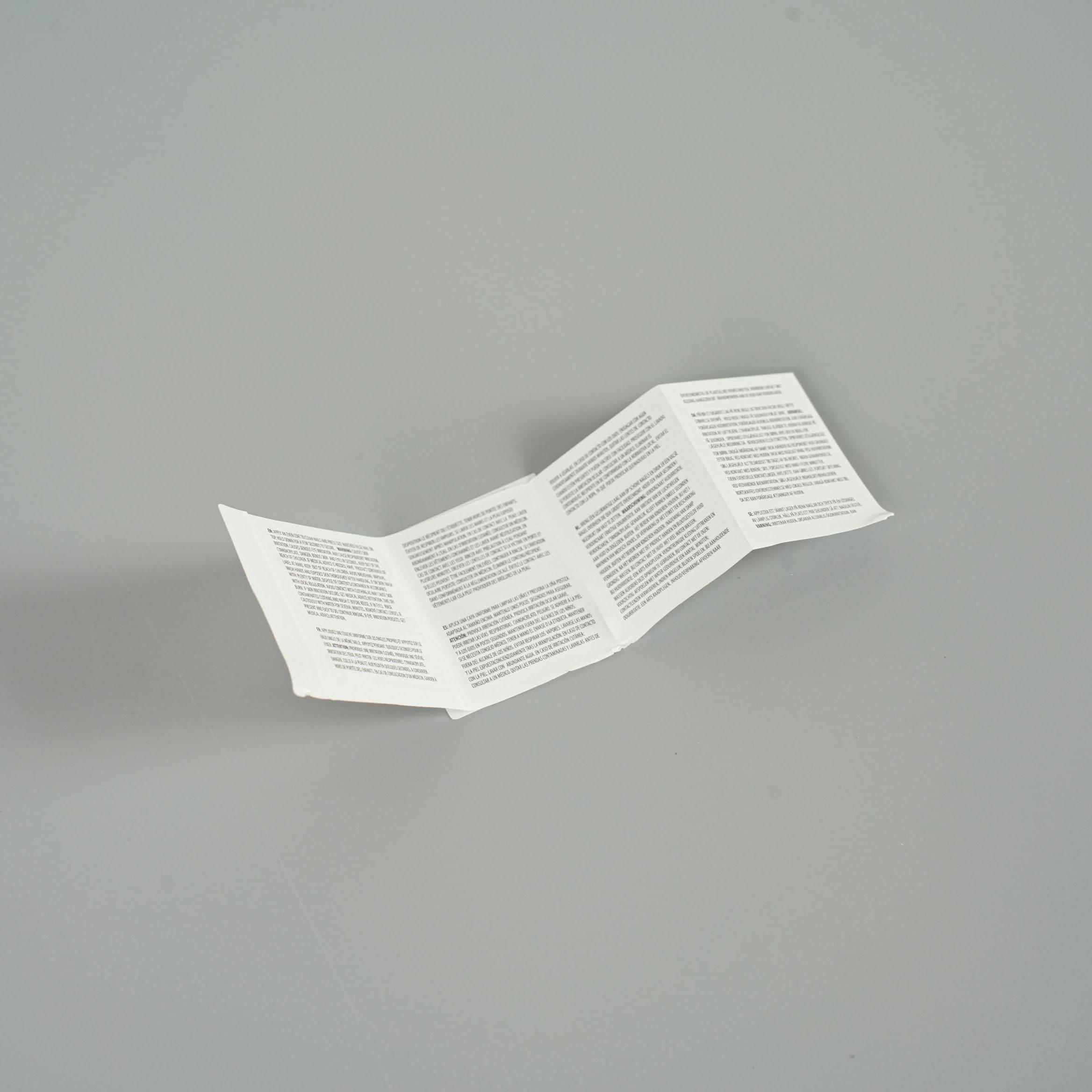 Tear-off Instruction Manual Label