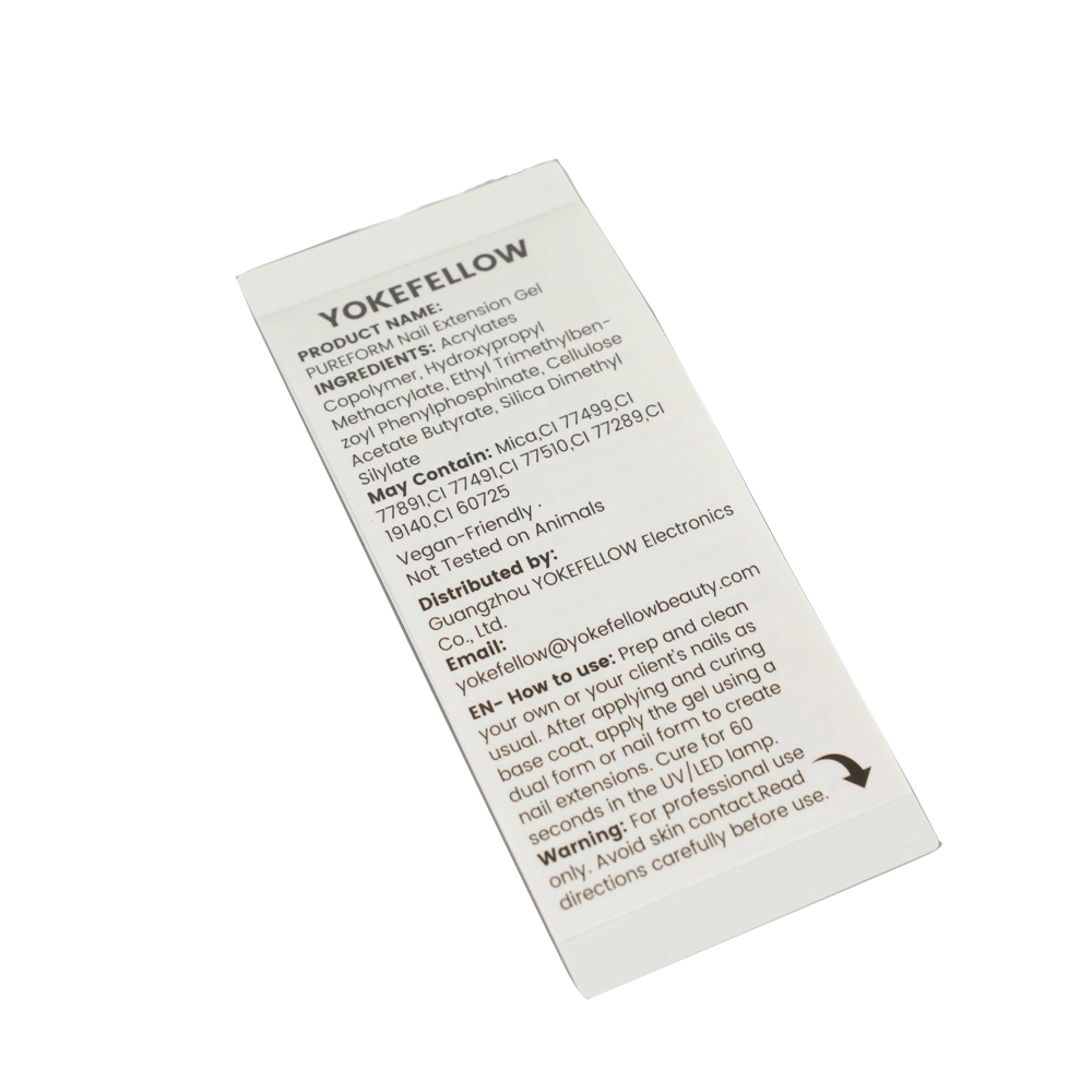 Flip-Page Instruction Label